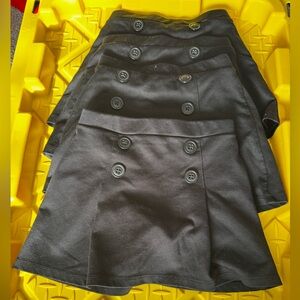 4 pair - The Children's Place Girls Uniform Skorts, black